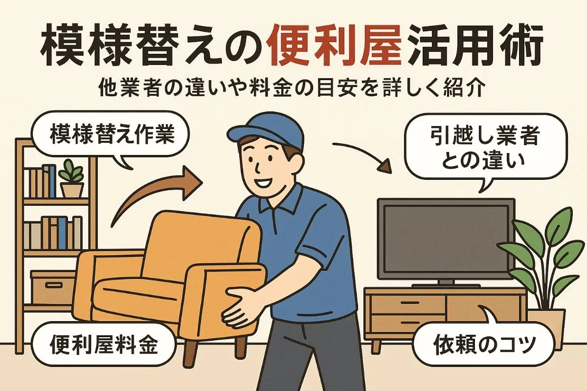 便利屋で模様替えを頼むなら？料金相場と他業者比較・活用ポイント